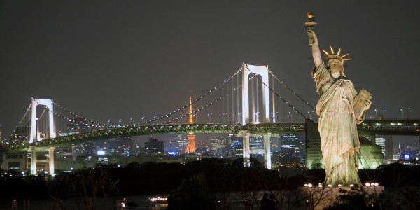 Ancient Tradition in Asakusa and Modern Amusements in Odaiba in Tokyo Japan